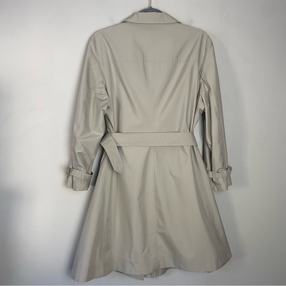 Burberry Tess Trench Lightweight Rain Coat Nova Check Beige Size 14P - Picture 7 of 16